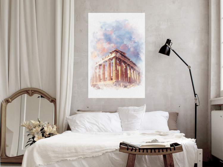 Poster Painted Parthenon - historic building in Athens in watercolor motif 131777 additionalImage 4