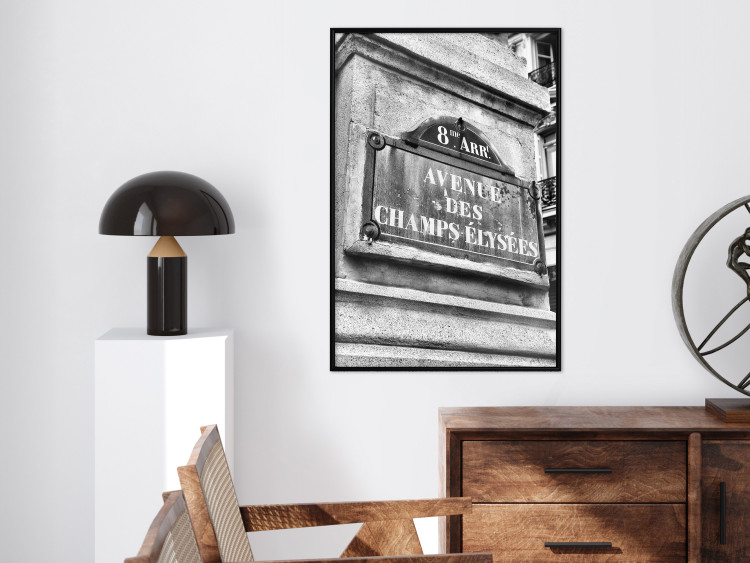 Wall Poster Avenue Des Champs Elysees - black and white sign with inscriptions in Paris 132277 additionalImage 4