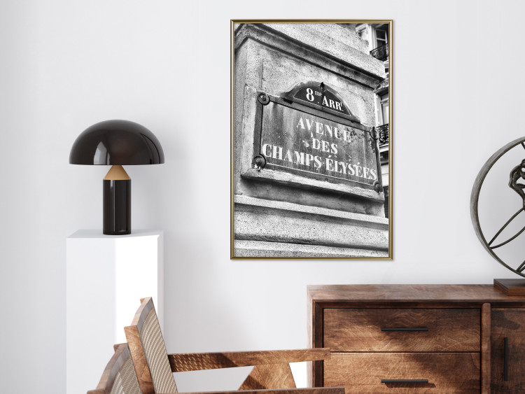 Wall Poster Avenue Des Champs Elysees - black and white sign with inscriptions in Paris 132277 additionalImage 7
