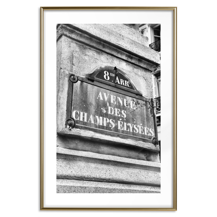 Wall Poster Avenue Des Champs Elysees - black and white sign with inscriptions in Paris 132277 additionalImage 16