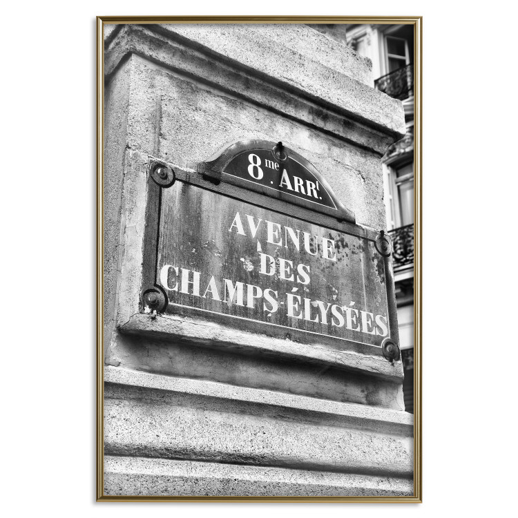 Wall Poster Avenue Des Champs Elysees - black and white sign with inscriptions in Paris 132277 additionalImage 21