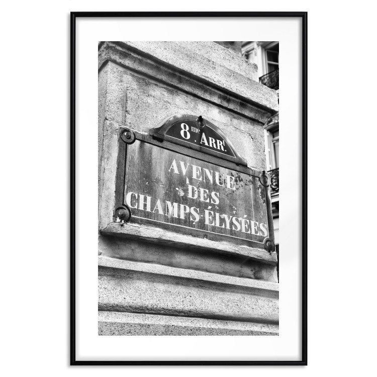Wall Poster Avenue Des Champs Elysees - black and white sign with inscriptions in Paris 132277 additionalImage 15
