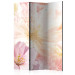 Room Divider Romantic Message (3-piece) - light pink flowers and captions 132677