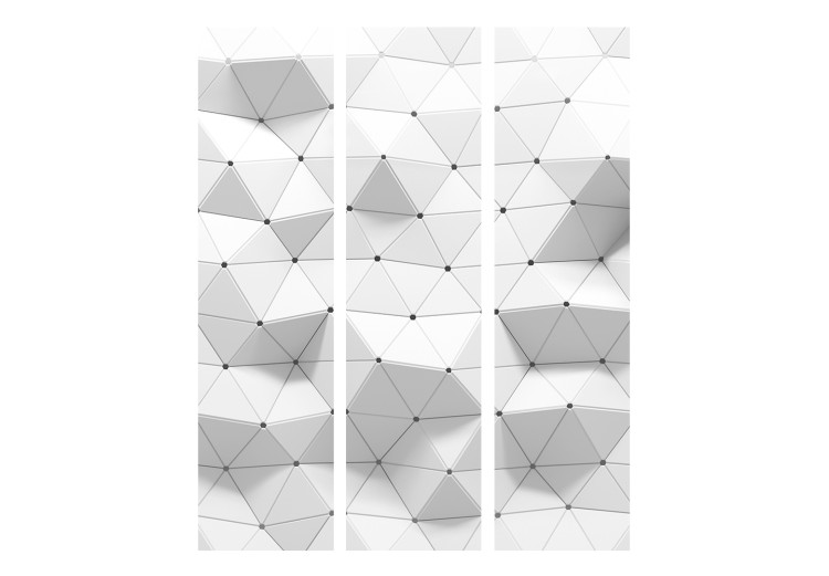 Room Separator Amazing Symmetry (3-piece) - geometric pattern in triangles 132877 additionalImage 3