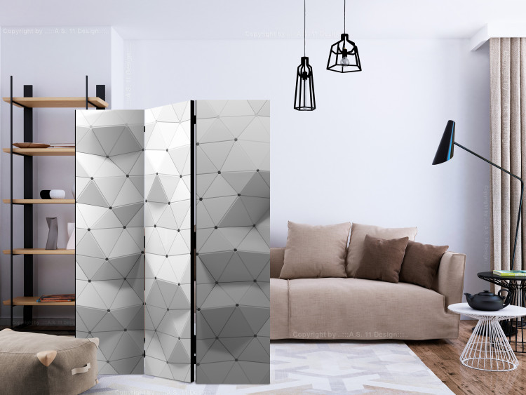Room Separator Amazing Symmetry (3-piece) - geometric pattern in triangles 132877 additionalImage 4