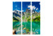 Room Divider Mountain Lake (3-piece) - azure water amidst wild nature 132977 additionalThumb 3