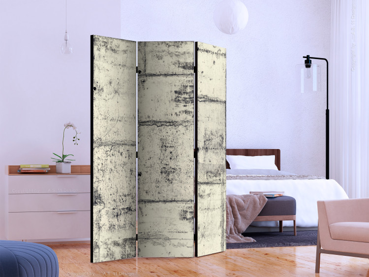 Folding Screen Love the Concrete (3-piece) - industrial pattern with concrete texture 133177 additionalImage 2
