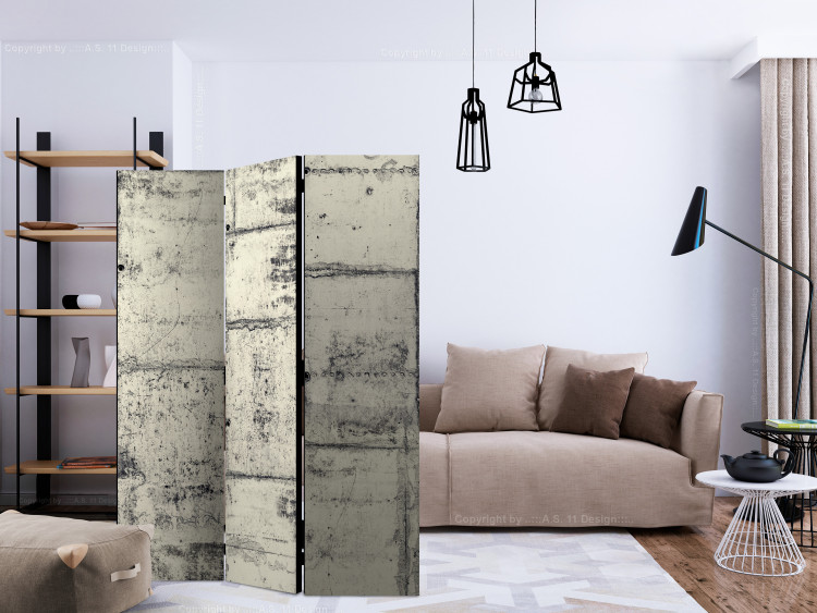 Folding Screen Love the Concrete (3-piece) - industrial pattern with concrete texture 133177 additionalImage 4