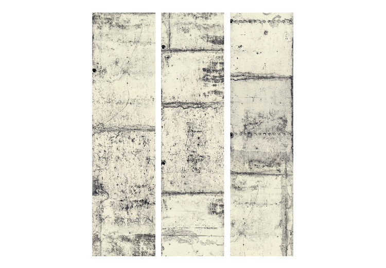 Folding Screen Love the Concrete (3-piece) - industrial pattern with concrete texture 133177 additionalImage 3