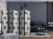 Room Divider Silver Luxury II - quilted leather texture in gray background composition 133577 additionalThumb 4