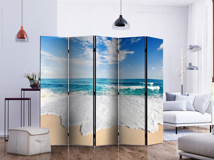 Room Divider By the Seashore II - seascape against a sky with clouds 134077 additionalImage 2