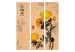 Room Divider Chrysanthemums (3-piece) - romantic flowers inspired by Japan 134277 additionalThumb 7