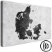 Canvas Print Denmark on the stone - contour map of the Nordic state 135177 additionalThumb 6