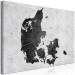 Canvas Print Denmark on the stone - contour map of the Nordic state 135177 additionalThumb 2