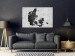 Canvas Print Denmark on the stone - contour map of the Nordic state 135177 additionalThumb 3