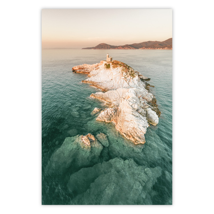 Wall Poster Scoglietto - rocks and sea against the majestic landscape of Italy 135877