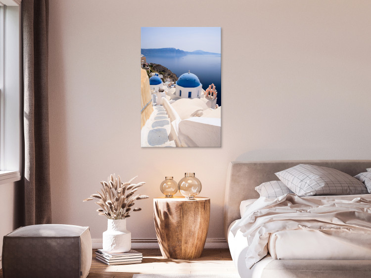 Canvas Print Sunny Santorini landscape - landscape with sea and Greek architecture 136077 additionalImage 3