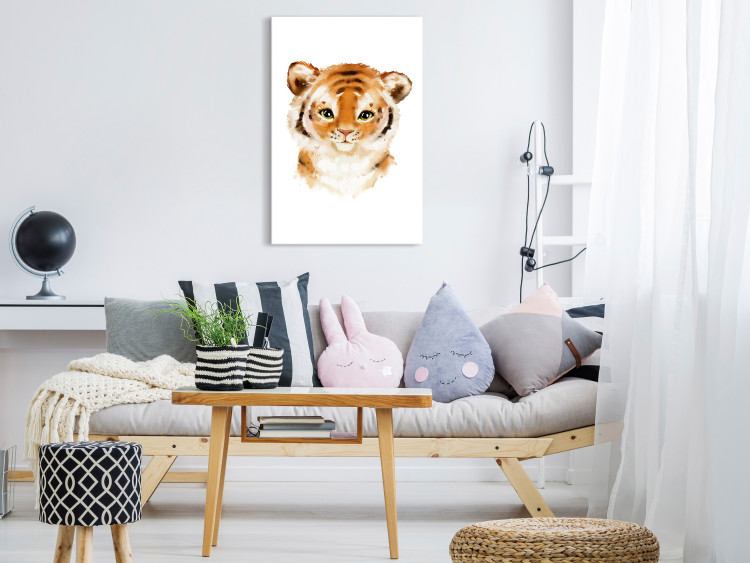 Canvas Art Print Tigger for children - A watercolor stylized composition 136377 additionalImage 3