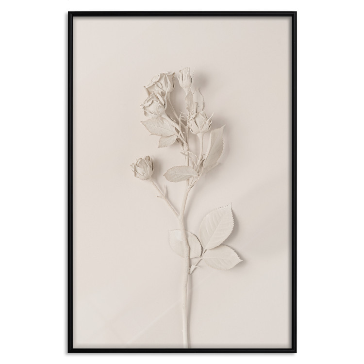 Wall Poster Harmonious Rose - unique composition with a flower on a uniform background 137277 additionalImage 5