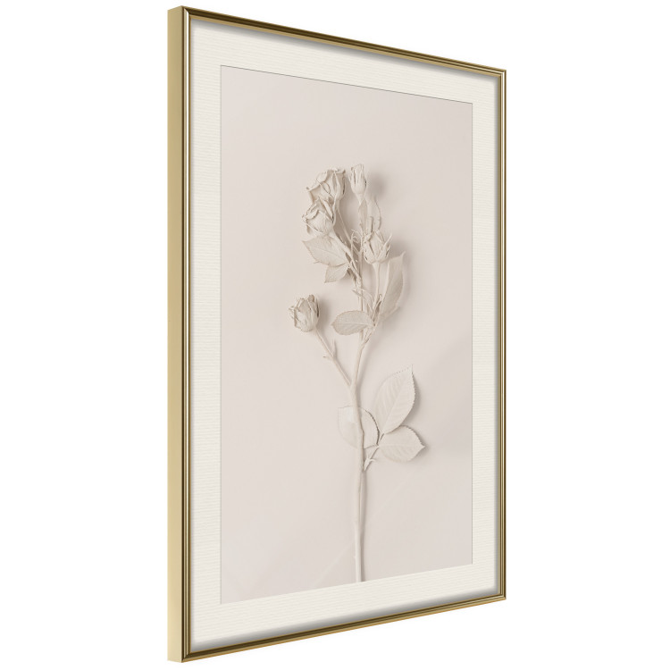 Wall Poster Harmonious Rose - unique composition with a flower on a uniform background 137277 additionalImage 17