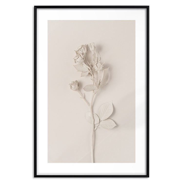 Wall Poster Harmonious Rose - unique composition with a flower on a uniform background 137277 additionalImage 5