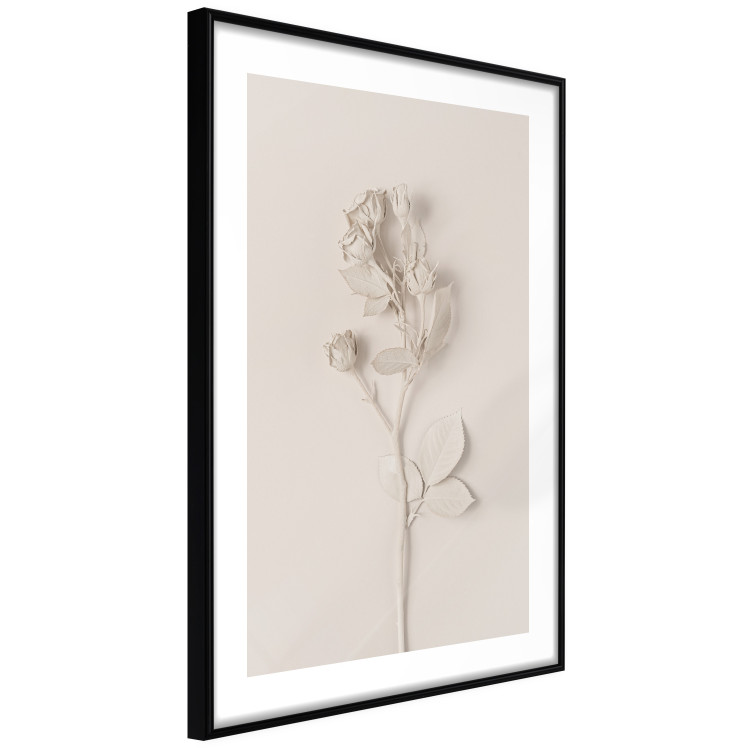 Wall Poster Harmonious Rose - unique composition with a flower on a uniform background 137277 additionalImage 15