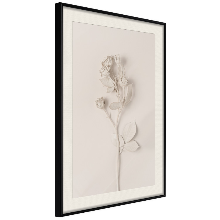 Wall Poster Harmonious Rose - unique composition with a flower on a uniform background 137277 additionalImage 20
