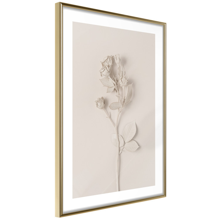 Wall Poster Harmonious Rose - unique composition with a flower on a uniform background 137277 additionalImage 14
