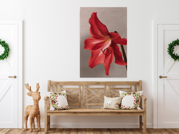 Poster Red Flower - vibrant colorful flower on a contrasting background 137977 additionalImage 10
