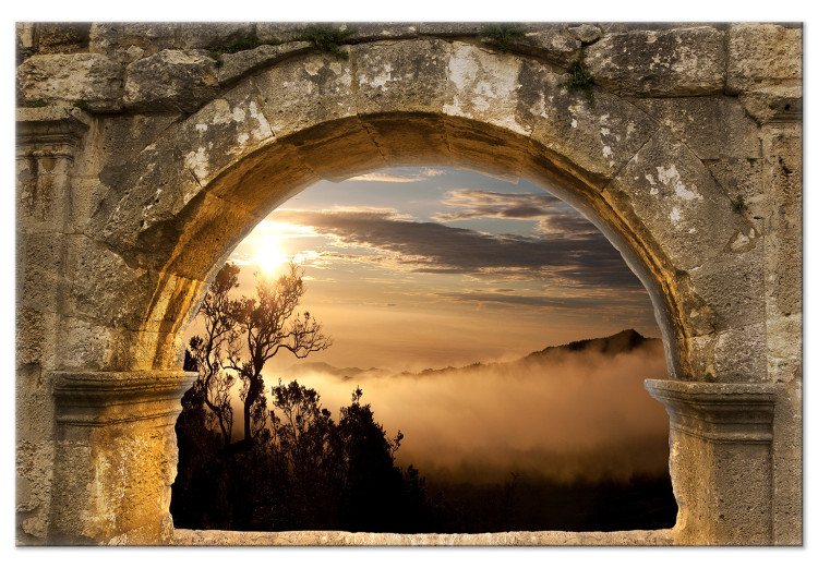Canvas Print Before Dusk (1-piece) Wide - architecture and sunset 140577