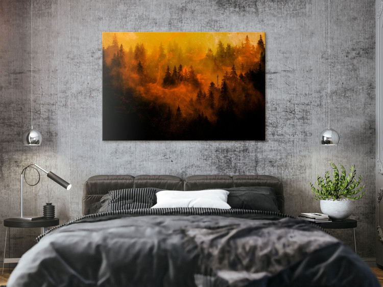 Canvas Magical Mist (1-piece) - first variant - fiery landscape 142977 additionalImage 3
