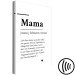 Canvas Definition of Mom (1-piece) Vertical - black and white German text 143577 additionalThumb 6