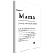 Canvas Definition of Mom (1-piece) Vertical - black and white German text 143577 additionalThumb 2