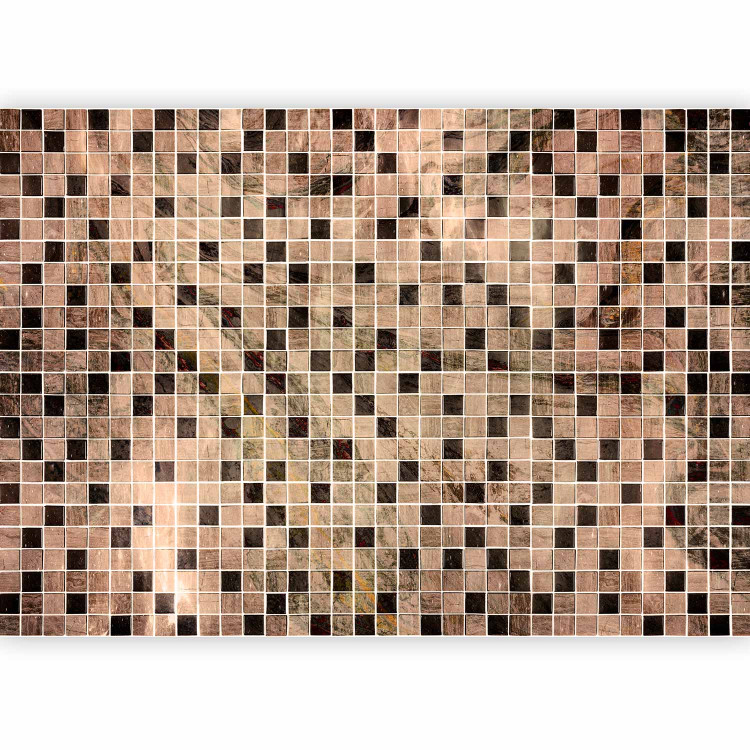 Wall Mural Ornamental mosaic - brown bathroom tiles in abstract patterns 144677 additionalImage 1