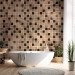 Wall Mural Ornamental mosaic - brown bathroom tiles in abstract patterns 144677 additionalThumb 8