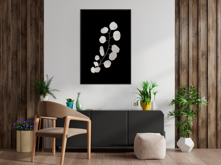 Wall Poster Eucalyptus Twig - Minimalist Plant on a Dark Background 146177 additionalImage 15