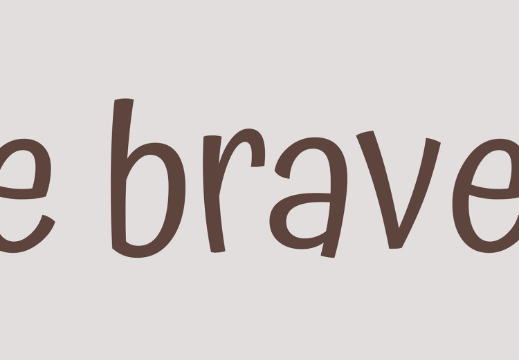 Canvas Art Print Be Brave (1-piece) - cheerful lion and motivating slogan for children 146577 additionalImage 5
