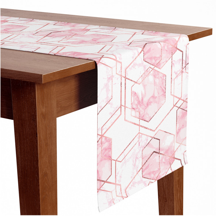 Table Runner Marble crystals - an abstract, geometric composition in glamour style 147177