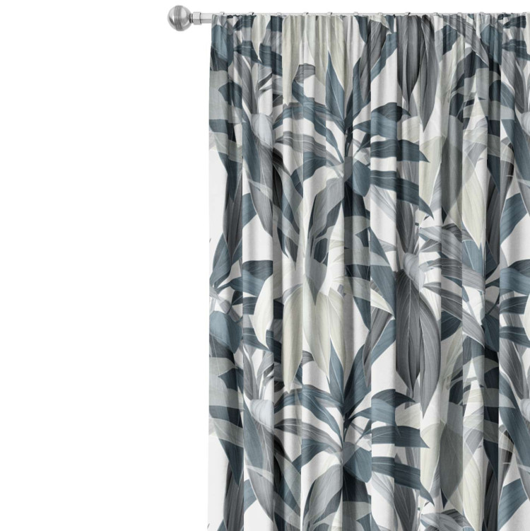 Decorative Curtain Leaf composition - theme in green and grey tones 147277 additionalImage 4
