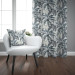 Decorative Curtain Leaf composition - theme in green and grey tones 147277 additionalThumb 3