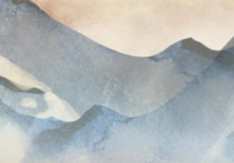 Round Canvas Misty Hills - Mountain Landscape at Sunset 148677 additionalImage 3