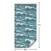 Modern Wallpaper Turquoise Ocean in a Storm - Hand Drawn Waves in Retro Style 149877 additionalThumb 2