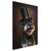 Canvas AI Dog Miniature Schnauzer - Portrait of a Cheerful Animal in a Top Hat - Vertical 150177 additionalThumb 2