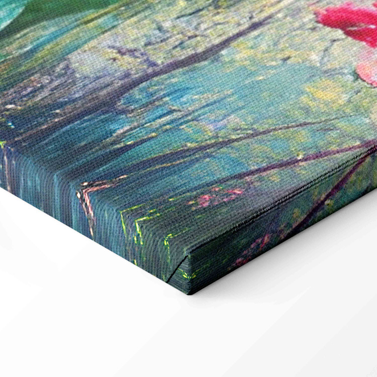 Canvas Print Colorful Flowers - A Painting Composition With a Forest Generated by AI 151077 additionalImage 12
