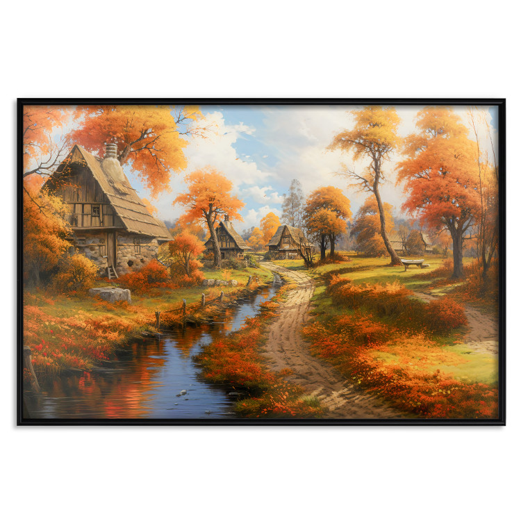 Wall Poster A Small Medieval Town - A Picture of the Autumn Polish Countryside 151577 additionalImage 3