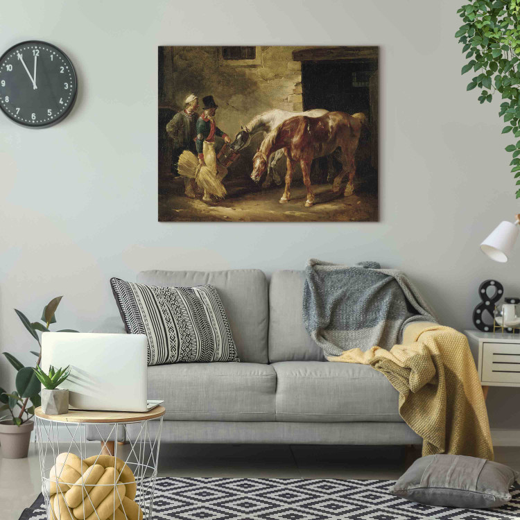 Reproduction Painting Two Post Horses at the Door of a Stable 153577 additionalImage 5