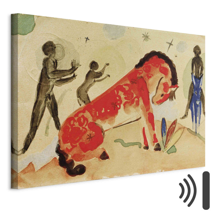 Reproduction Painting Rotes Pferd mit schwarzen Figuren 154377 additionalImage 8