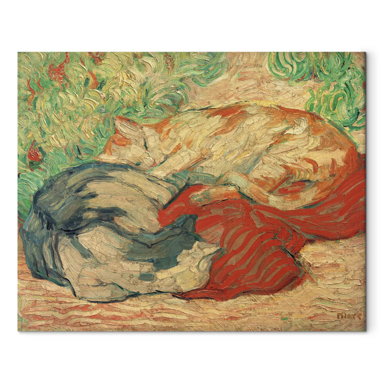 Reproduction Painting Katzen auf rotem Tuch 155777