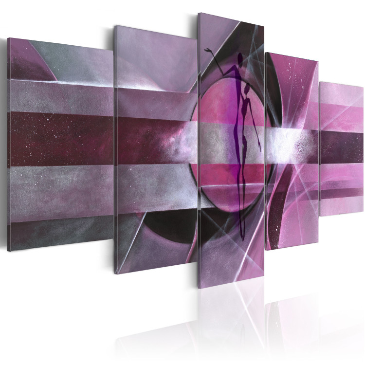 Canvas Purple Love (5-piece) - abstraction with figures and patterns 46677 additionalImage 2