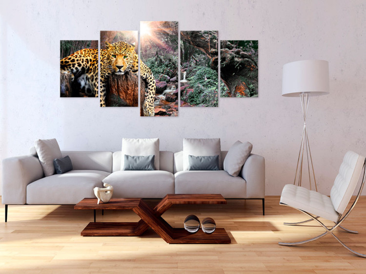 Canvas Print Leopard Relaxation 92277 additionalImage 3